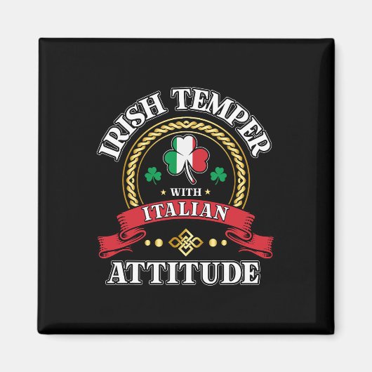 Irisches Temper italienische Attitüde St. Patricks Magnet (Vorne)