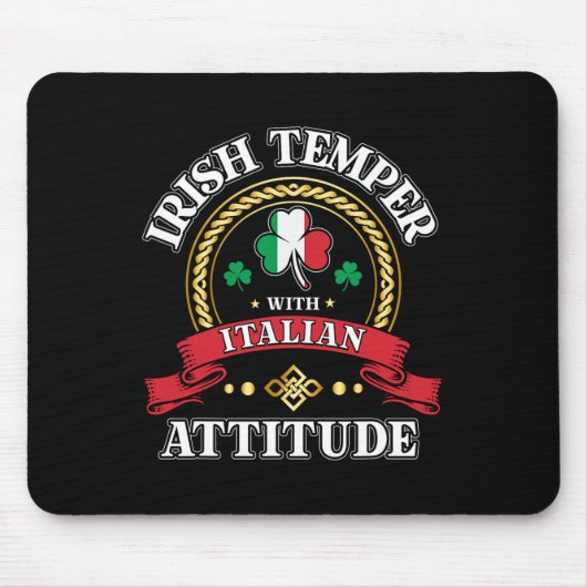 Irisches Temper italienische Attitüde St. Patricks Mousepad (Vorne)