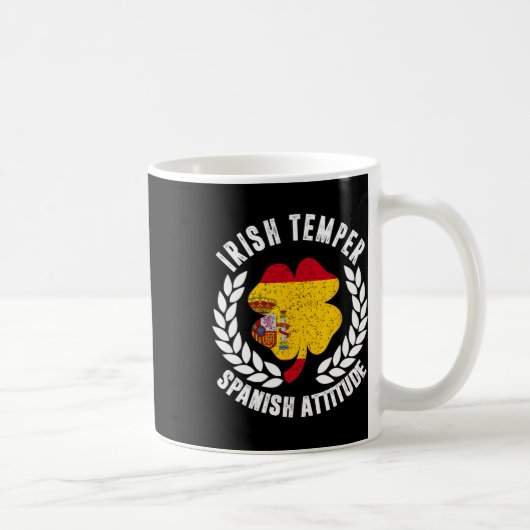 Irisches Temper spanische Attitüde Flagge St. Patr Kaffeetasse (Rechts)