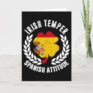 Irisches Temper spanische Attitüde Flagge St. Patr Karte