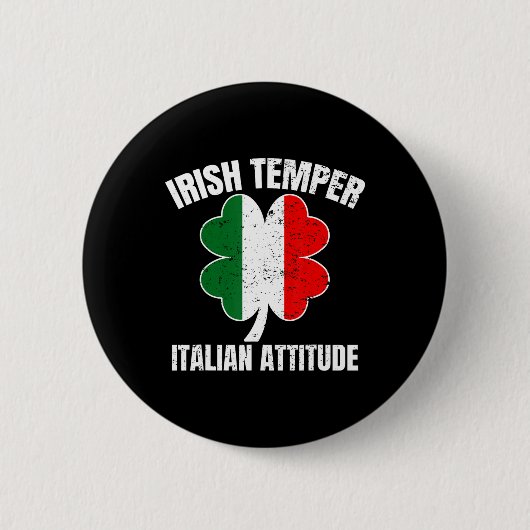 Irisches Temperament italienische Attitüde St. Pat Button (Vorderseite)