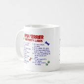 IRISCHES TERRIER-Eigentums-Gesetze 2 Kaffeetasse (Vorderseite Links)