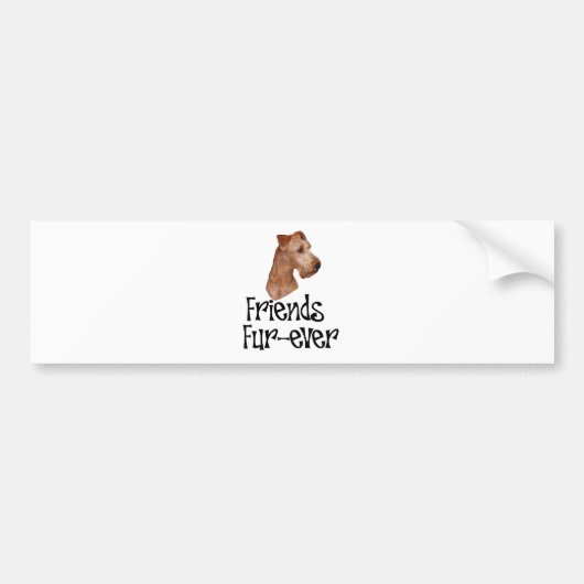 Irisches Terrier "Freunde Pelz-überhaupt " Autoaufkleber (Vorne)