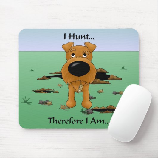 Irisches Terrier (irische Terrier), das ich jage… Mousepad (Mit Mouse)