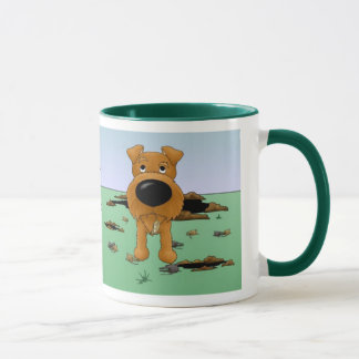 Irisches Terrier (irische Terrier), das ich jage… Tasse