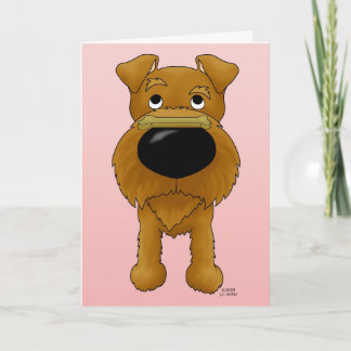 Irisches Terrier-Valentinsgruß Feiertagskarte