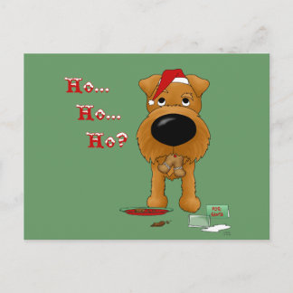 Irisches Terrier-Weihnachten Feiertagspostkarte