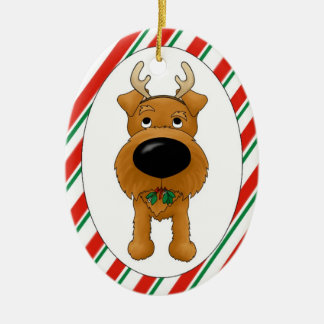 Irisches Terrier-Weihnachtsverzierung Keramikornament