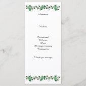 Irisches Thema der Eheschließung Programm (Rückseite)