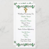 Irisches Thema der Eheschließung Programm (Vorne/Hinten)