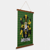 Irisches Tisdall oder Tisdale Wappen Familienwappe Wandteppich Mit Holzrahmen (Gewinkelt)