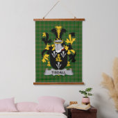 Irisches Tisdall oder Tisdale Wappen Familienwappe Wandteppich Mit Holzrahmen (Schlafzimmer)