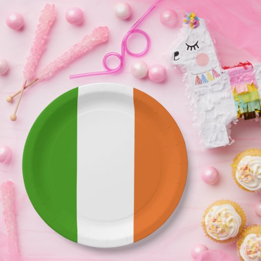 Irisches Tricolor Party Pappteller (Party)