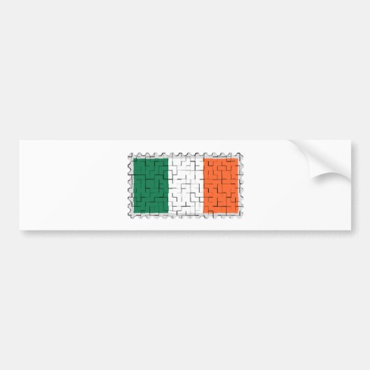 Irisches Tricolour Autoaufkleber (Vorne)