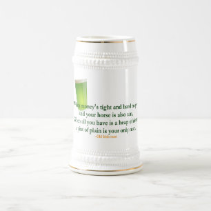 Irisches trinkendes Sprichwort 2 - Stein/Tasse Bierglas