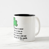 Irisches trinkendes Sprichwort 4 - Tasse/Stein Zweifarbige Tasse (VorderseiteRechts)