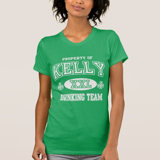 Irisches trinkendes Team Kelly T-Shirt (Vorderseite)