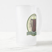 Irisches trinkendes Team Mattglas Bierglas (VorderseiteRechts)