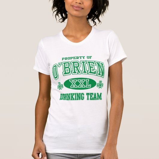 Irisches trinkendes Team O'Briens T-Shirt (Vorderseite)