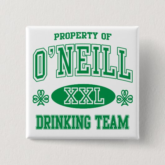 Irisches trinkendes Team O'Neil Button (Vorderseite)