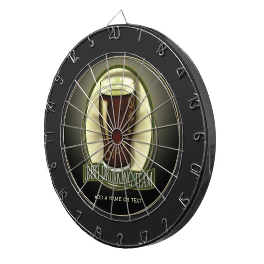 Irisches trinkendes Team personalisiert Dartscheibe (Vorderseite rechts)