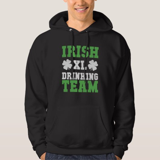 Irisches Trinkteam Baseball St. Patricks Tag Hoodie (Vorderseite)