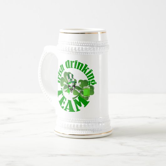 irisches Trinkteam Bierglas (Vorderseite Links)