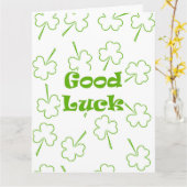 Irisches viel Glück Karte (Gelbe Blume)