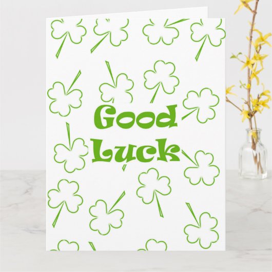 Irisches viel Glück Karte (Gelbe Blume)