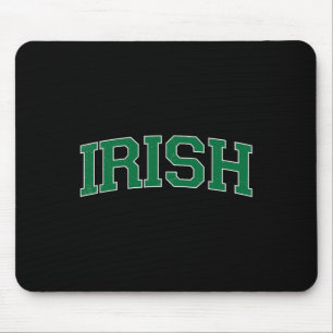 Irisches Vintage St. Patrick's Day T-Shirt Grün Re Mousepad