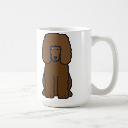 Irisches Wasserspaniel-HundeCartoon Kaffeetasse (Rechts)