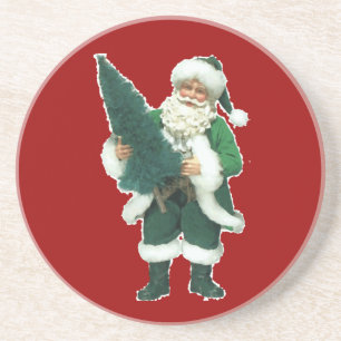 Irisches Weihnachten Weihnachtsmann Untersetzer