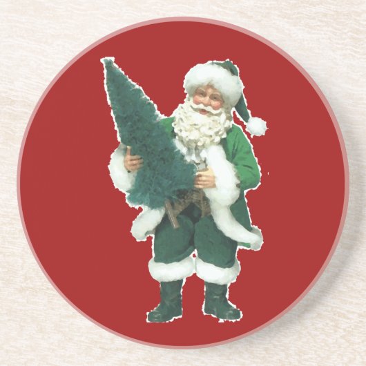 Irisches Weihnachten Weihnachtsmann Untersetzer (Vorne)