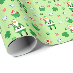 Irisches Weihnachtsgeschenk Geschenkpapier