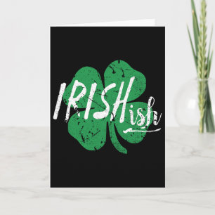 Irisches Wortkunst St. Patrick's Day Vintage Shamr Karte