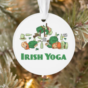 Irisches Yoga Lustiger St. Patrick's Day Ornament