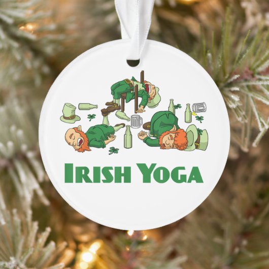 Irisches Yoga Lustiger St. Patrick's Day Ornament (Baum)