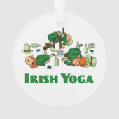 Irisches Yoga Lustiger St. Patrick's Day Ornament (Rückseite)