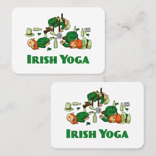 Irisches Yoga Lustiger St. Patrick's Day Visitenkarte (Vorne/Hinten)