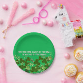 Irisches Zitat mit Kleeblättern Pappteller (Party)