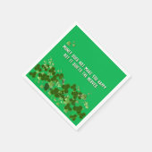 Irisches Zitat mit Kleeblättern Serviette (Ecke)