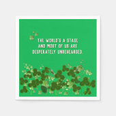 Irisches Zitat mit Kleeblättern Serviette (Vorderseite)