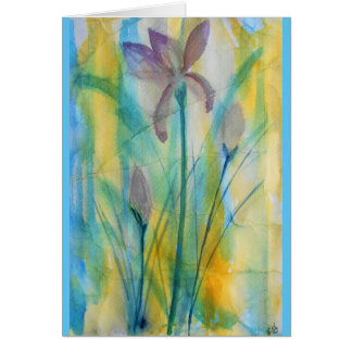 Irises abstrakten Watercolor, weich und vibrierend