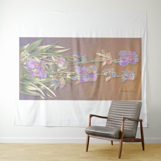 Irises Art Tapestry Wandteppich (Beispiel (Horizontal))