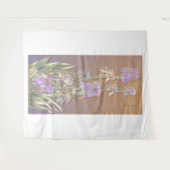 Irises Art Tapestry Wandteppich (Vorderseite (Horizontal))