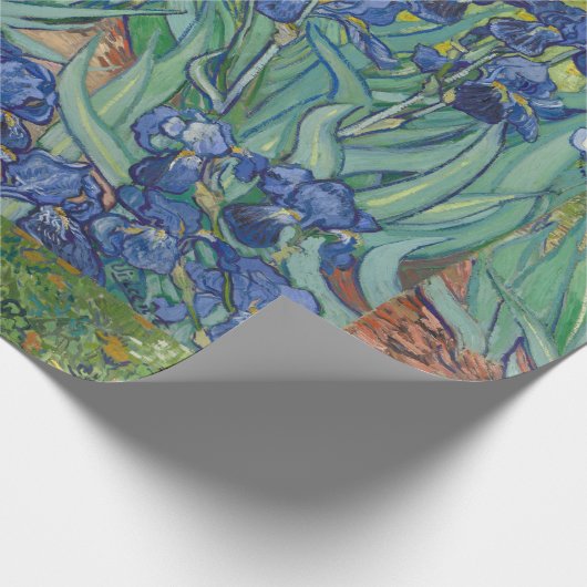 Irises Blue Green Yellow Van Gogh Geschenkpapier (Ecke)