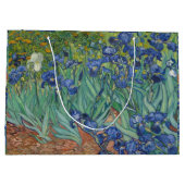 Irises Blue Green Yellow Van Gogh Große Geschenktüte (Rückseite)
