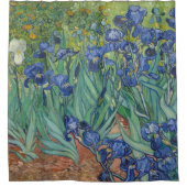 Irises Blue Green Yellow Van Gogh Inspiriert Duschvorhang (Vorderseite)