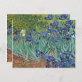 Irises Blue Green Yellow Van Gogh Postkarte (Vorne/Hinten)