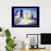 Irises Blue Sky Art Print Healing Touch Nursing Poster (Heimbüro)
